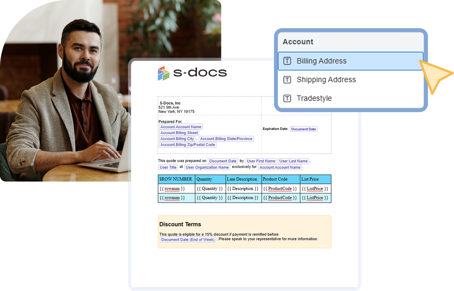 S-Docs template editor