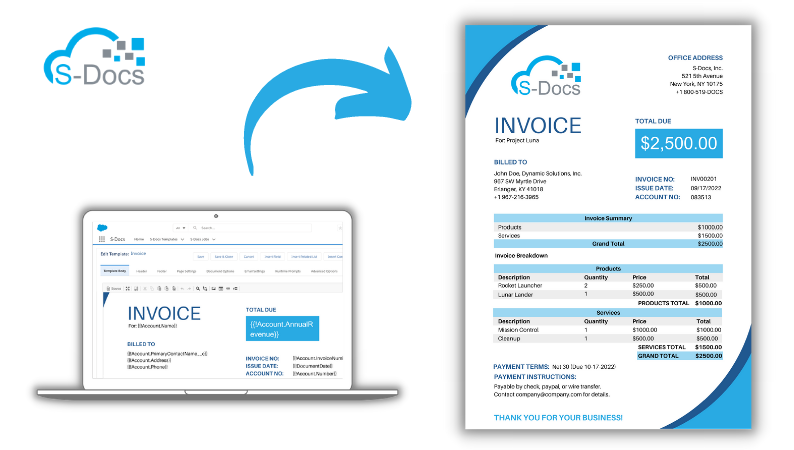 S-Docs invoice generator 
