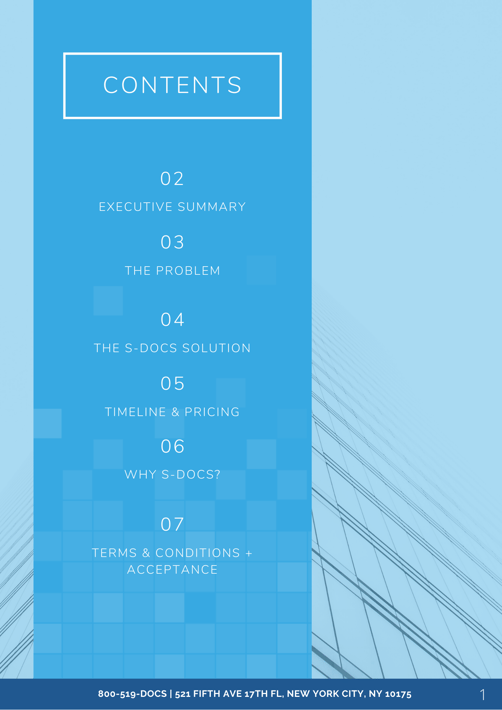 Table of contents for Sdocs document
