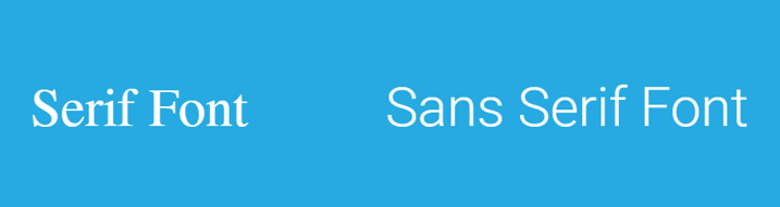 Sans vs sans serif graphic