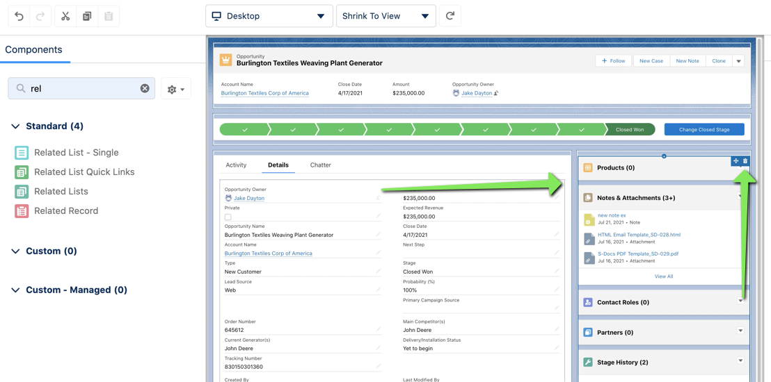 Related list screenshot