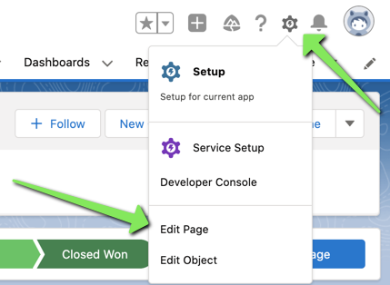 Set up edit page screenshot