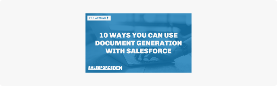 Salesforce Ben example