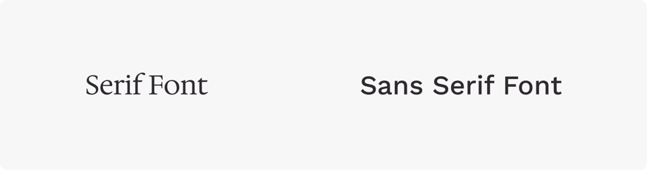 Serif vs sans serif