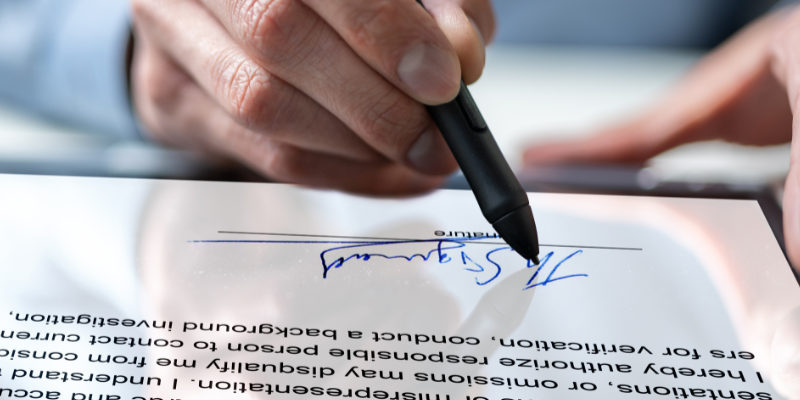 e-Signature completion