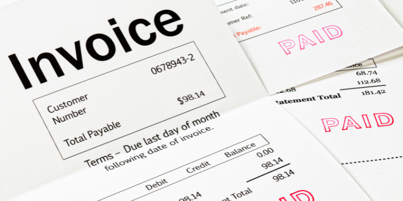 invoice papers
