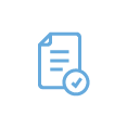 Document check  Blue Icon Stroke@2x