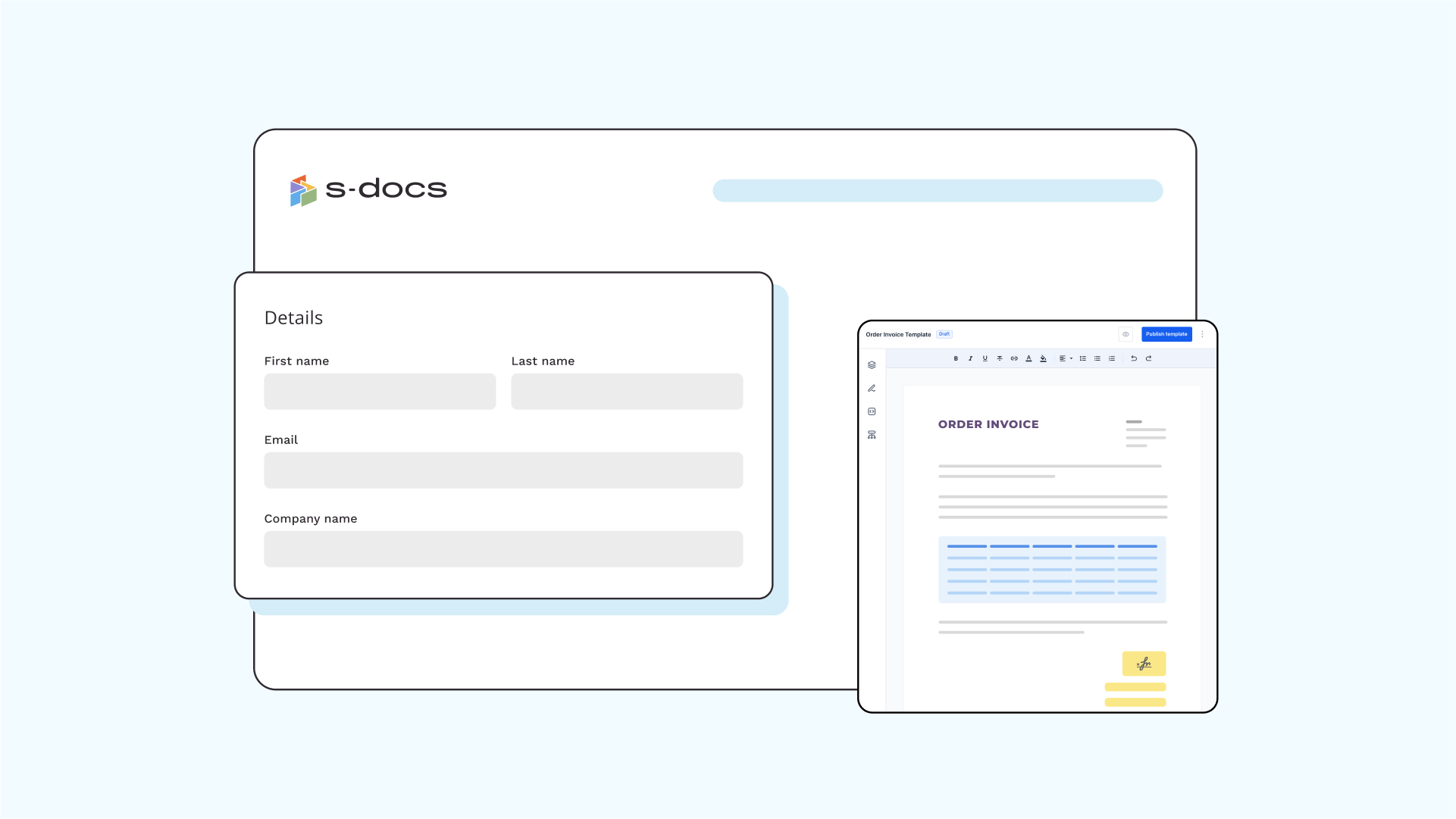 Sdocs SF edit documents